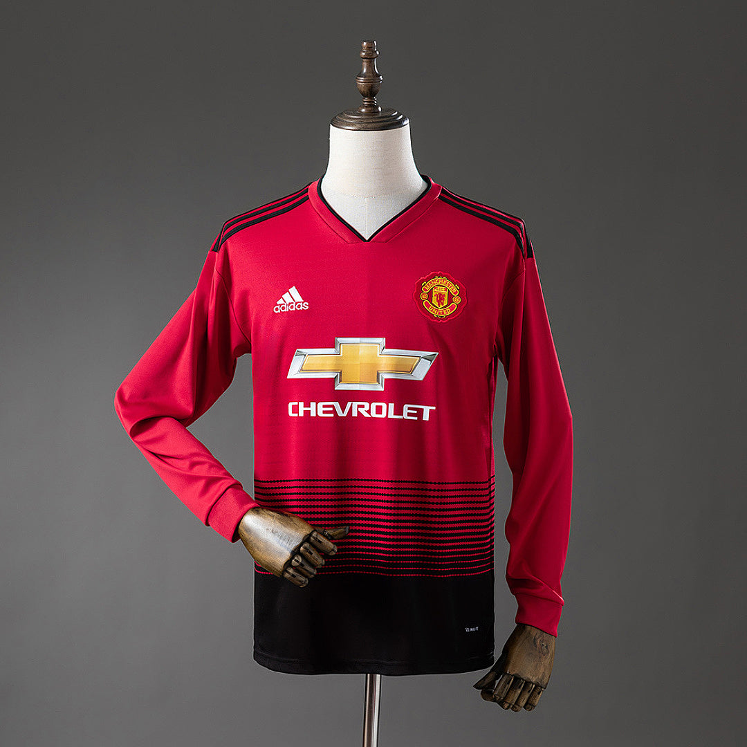 M-U 18/19 Home Long-Sleeve Retro Jersey - imagem 1