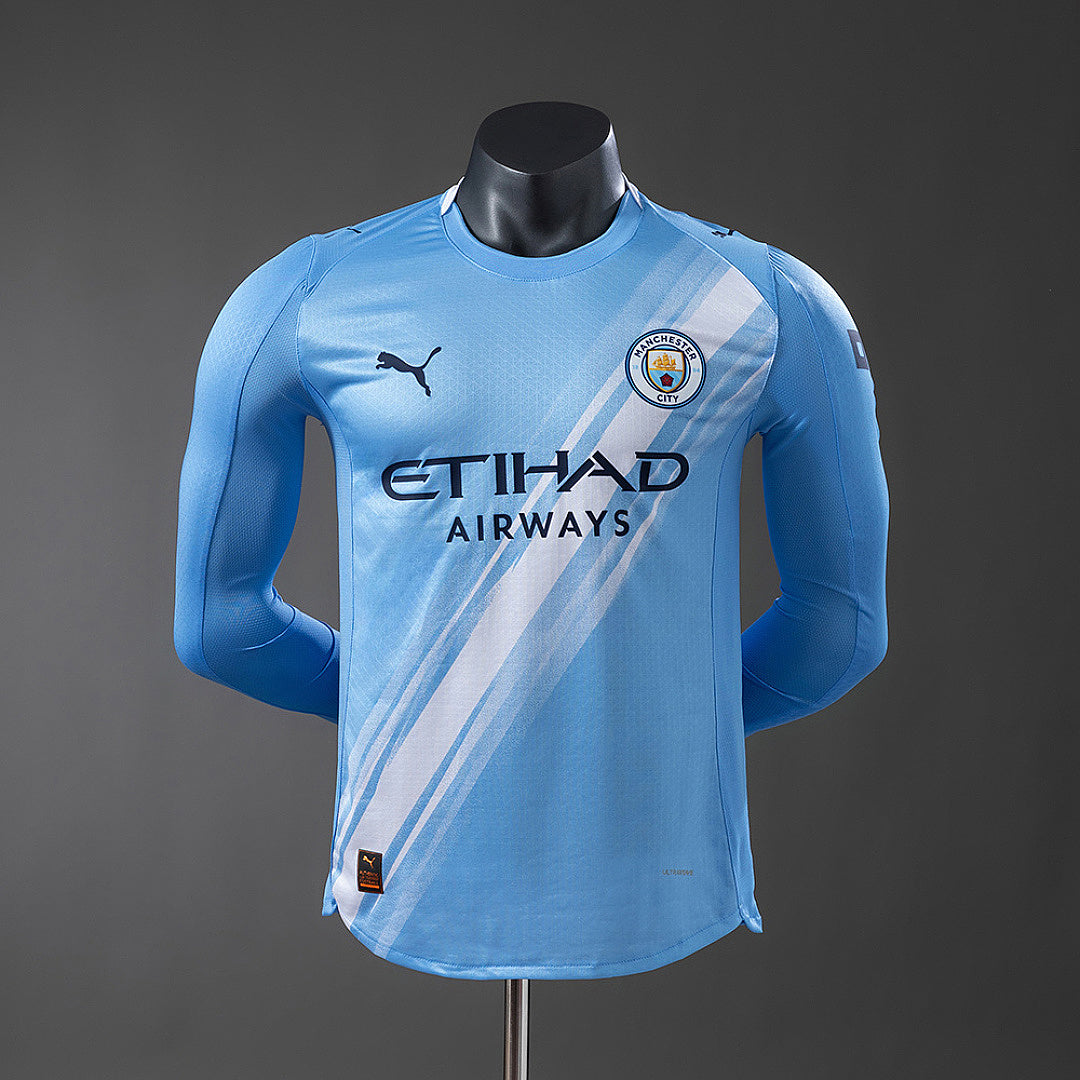 Manchester City 25/26 Home Long-Sleeve Player Version Jerseys - imagem 1
