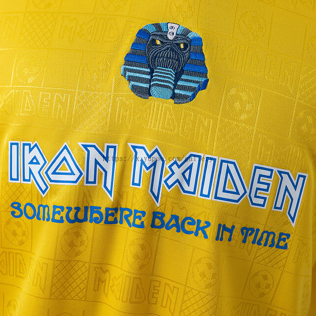 Iron Maiden x West Ham United 2008 Retro Yellow Jersey - imagem 5